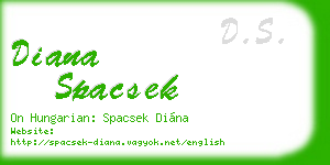 diana spacsek business card